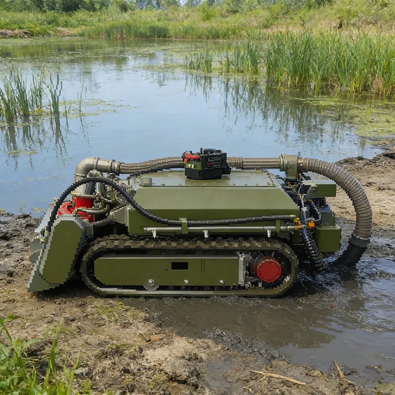 Tracked Robot Chassis - Robô Compacto de Dragagem Subaquática com