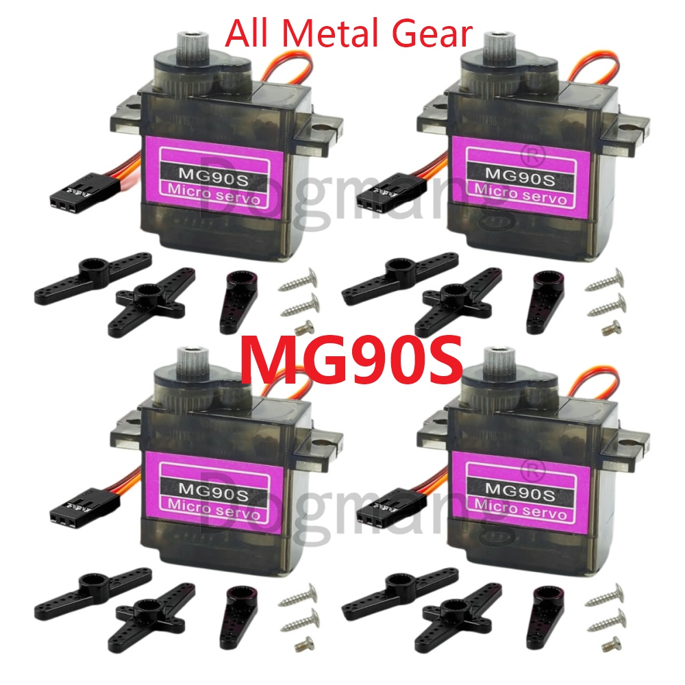 Sg90 Servo - Mg90s servo 1/2/4/10/20/50 peças, engrenagem totalmente