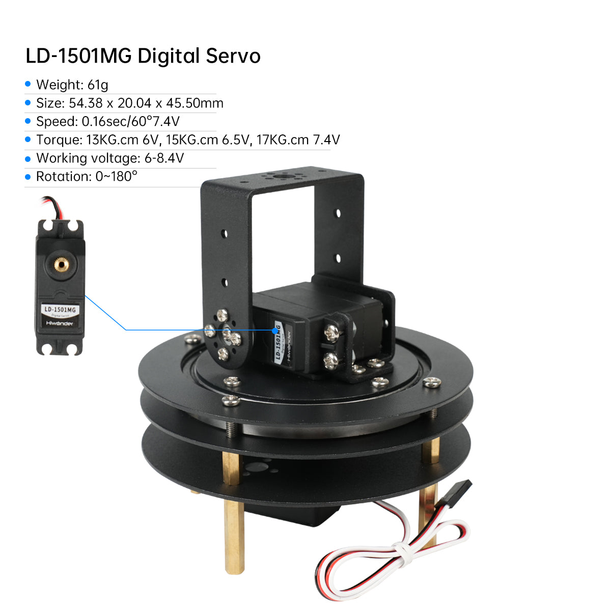 Hiwonder desmontado 2 dof pan  - Servo Pan Tilt avaliação e preço