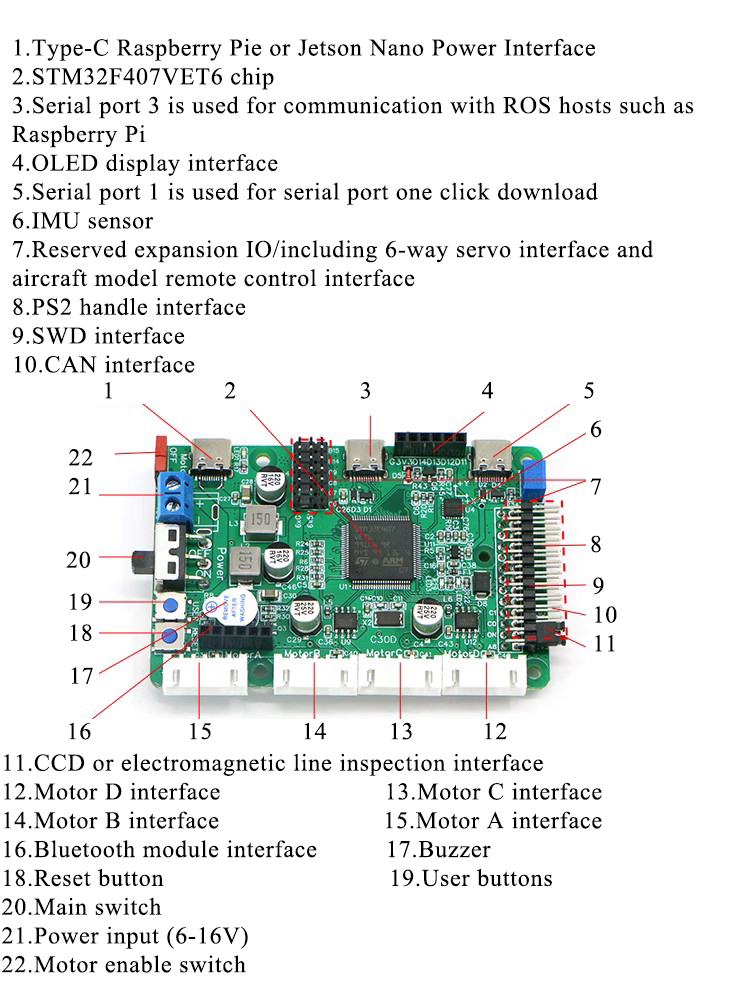 Stm32f407 Robot Control Board  - Ros Robot avaliação e preço