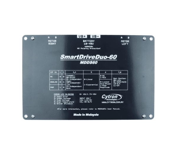 MDDS60 60Amp 7V-45V SmartDrive - Motor Driver Module avaliação e preço